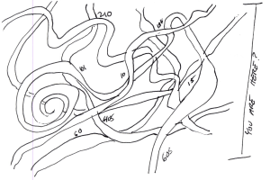 To scale map of the LA Freeway system.
